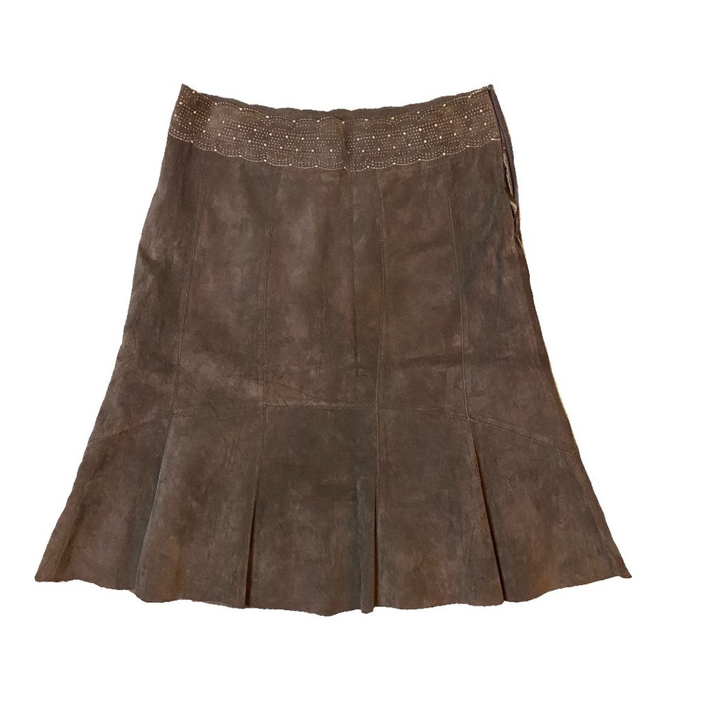 Suede Skirt Women's size Medium Brown